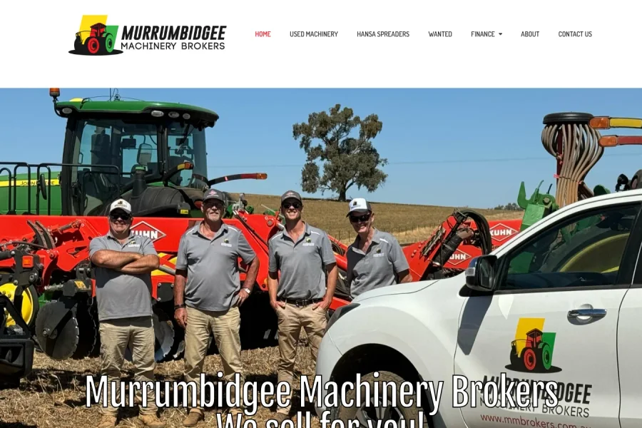 Murrumbidgee Machinery Brokers New Website