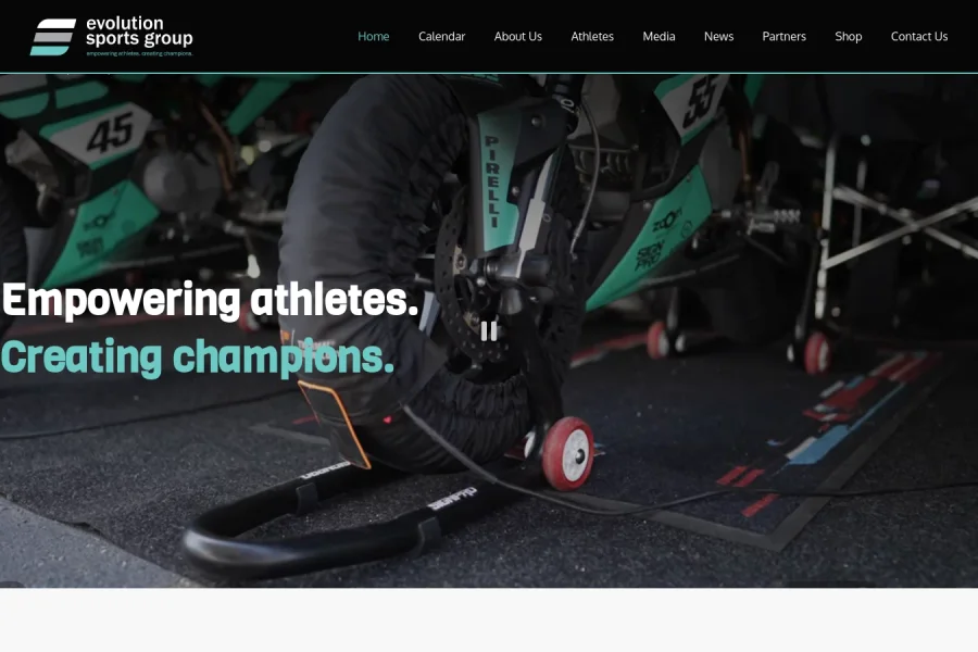 Evolution Sports Group New Website